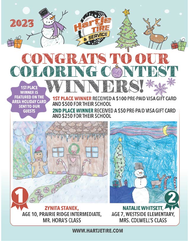 2023 Holiday Coloring Contest Winners 